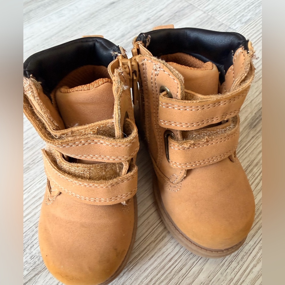 wonder nation Tan Hook-and-Loop Kids Boots